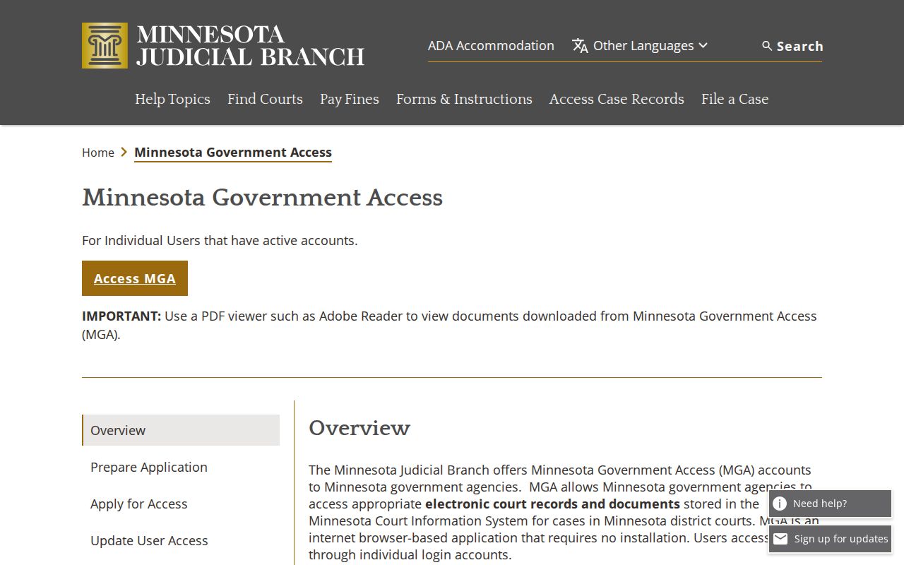 Aitkin County warrant records access described on the Minnesota Government Access page