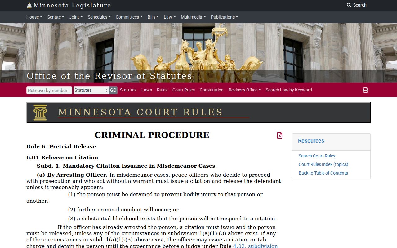 Aitkin County bench warrant citation and failure to appear rules in Minnesota criminal procedure