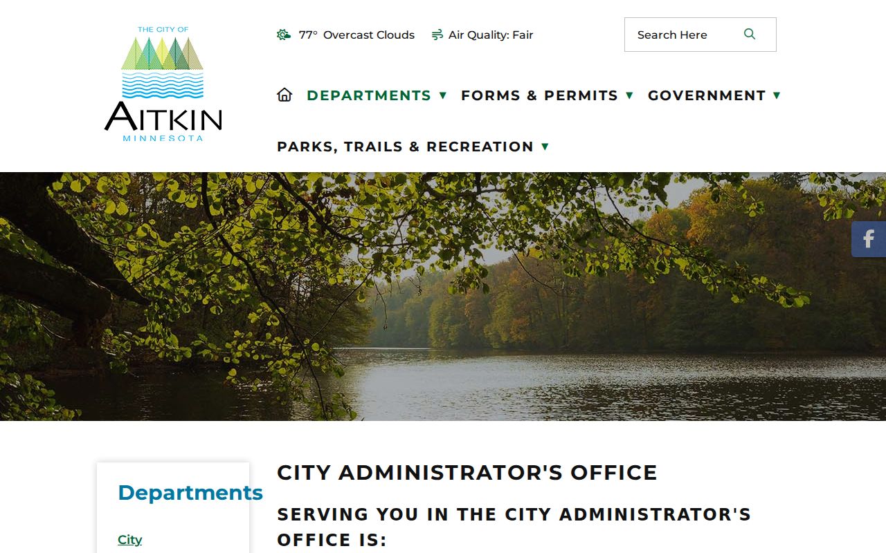Aitkin warrant records and city administrator contact information
